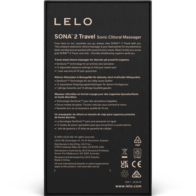 LELO - SONA 2 TRAVEL MASAJEADOR SÓNICO DE CLÍTORIS ROSA