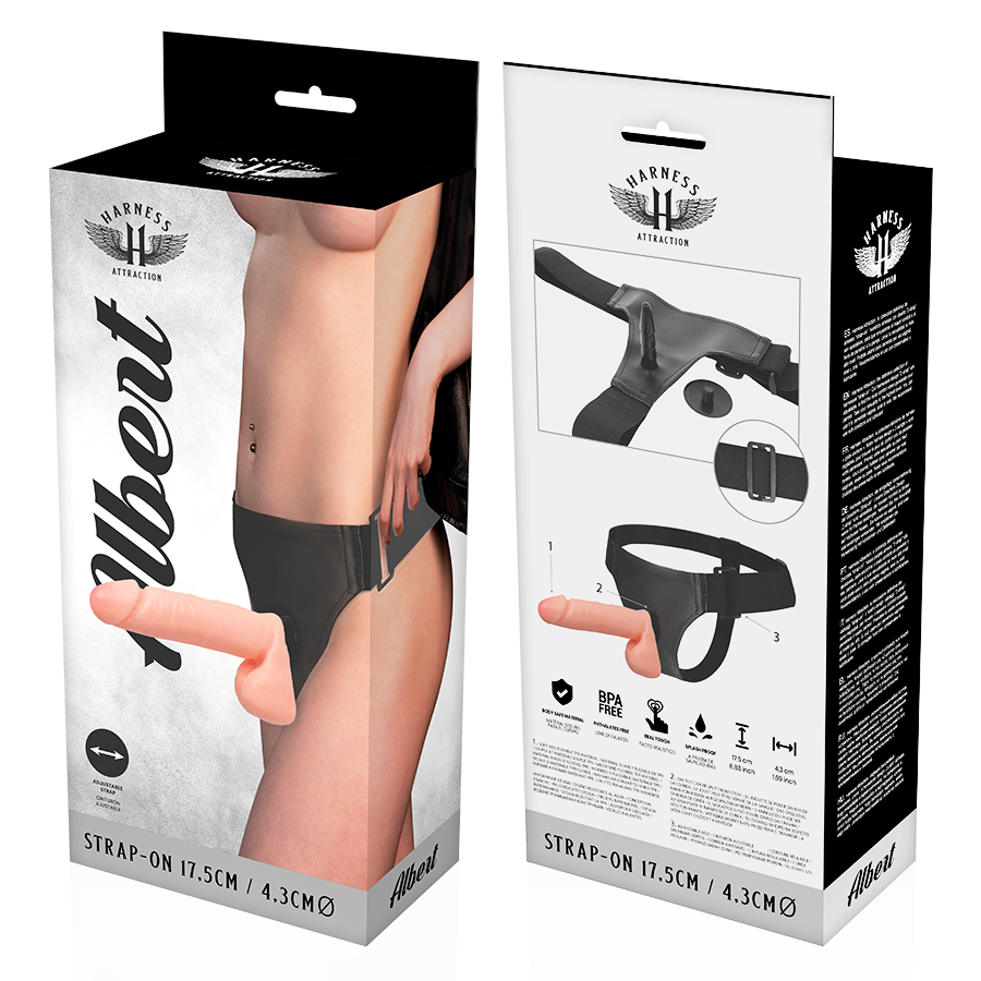 HARNESS ATTRACTION - ARNÉS ALBERT REALISTIC 17.5 CM -O- 4.3 CM