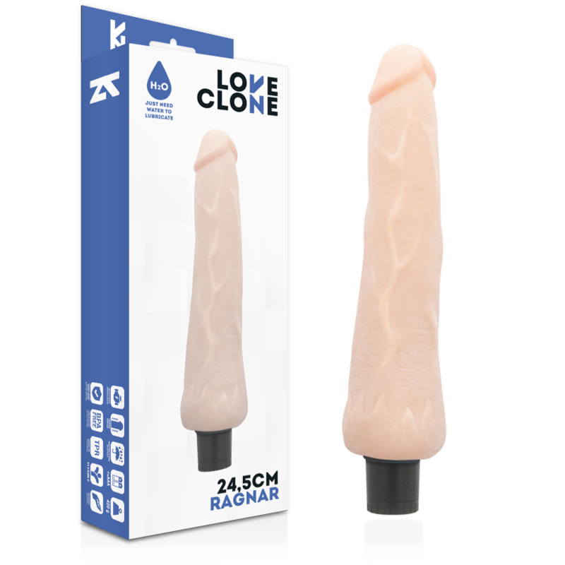 LOVECLONE - RAGNAR VIBRADOR REALÍSTICO SELF LUBRICATION 24.5 CM -O- 3.5 CM