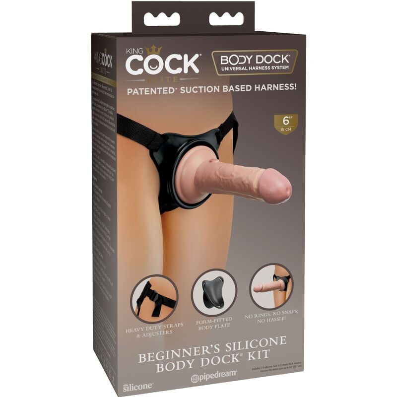 KING COCK - ÉLITE ARNÉS AJUSTABLE PARA PRINCIPIANTES CON DILDO 15.2 CM