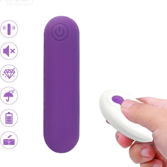 ARMONY - SPLASH JOLINE BALA VIBRADORA SILICONA CONTROL REMOTO 10 VIBRACIONES 6.5 X 1.5 CM MORADO