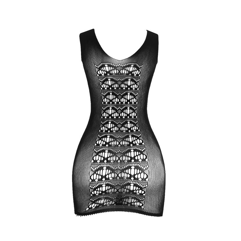 SUBBLIME - 952167 VESTIDO DE REJILLA CORTO ELÁSTICO NEGRO TALLA ÚNICA