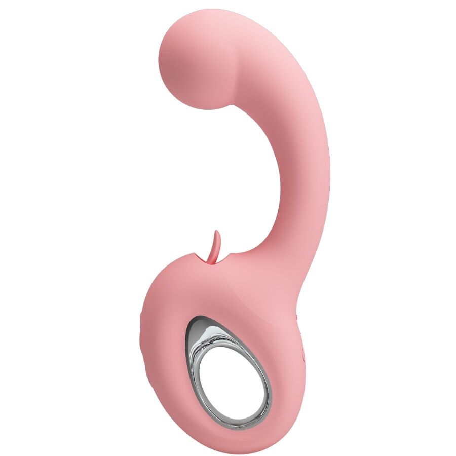 PRETTY LOVE - ERYNNYES VIBRADOR PUNTO G + ESTIMULADOR CLÍTORIS 10 VIBRACIONES ROSA