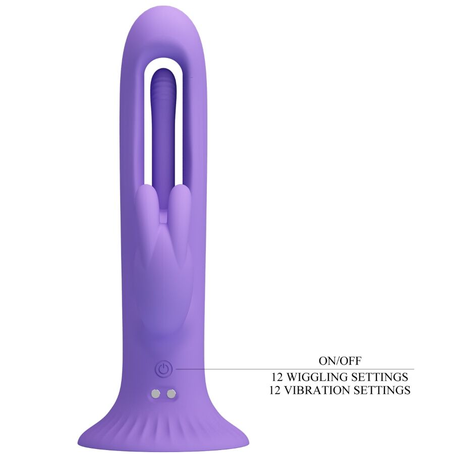 PRETTY LOVE - KILLMOULIS VIBRADOR RABBIT 12 MODOS DE VIBRACIÓN MORADO