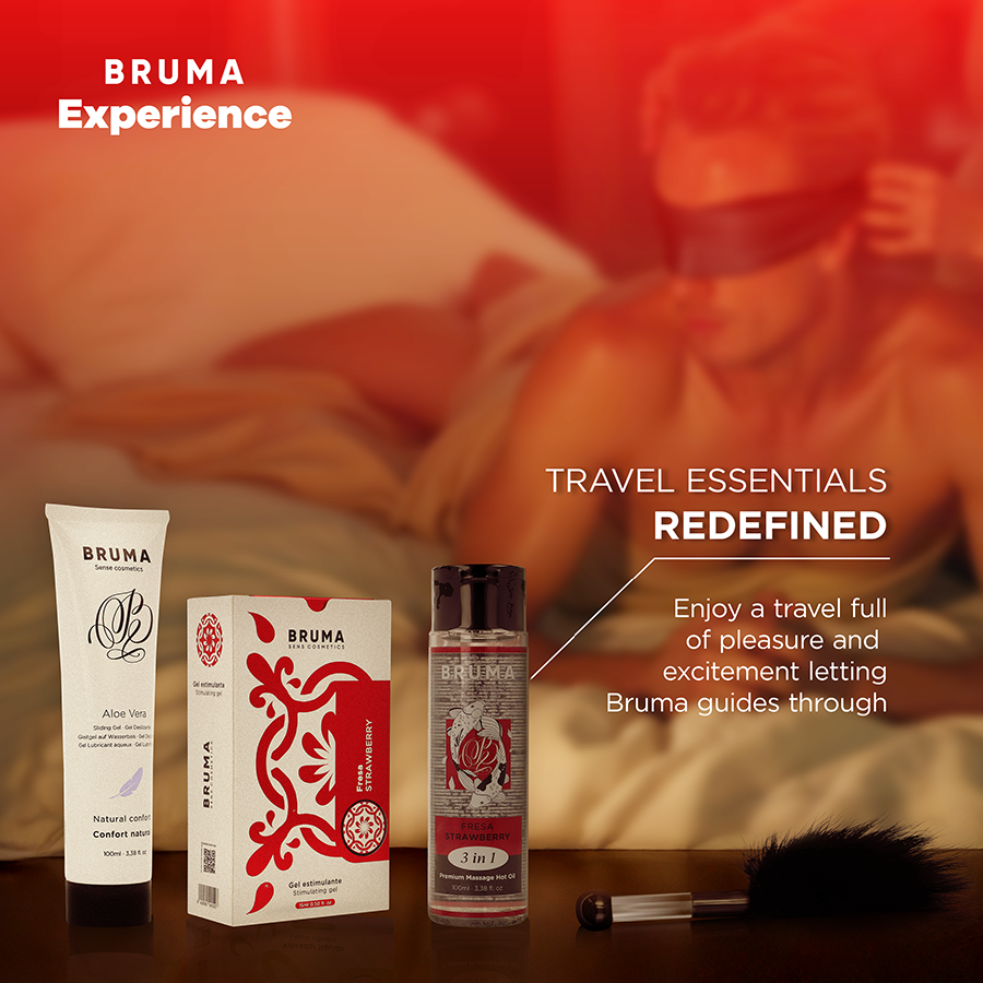 BRUMA XPERIENCE - KIT TENTACIÓN DULCE FRESA CON POTENCIADOR DE ORGASMOS