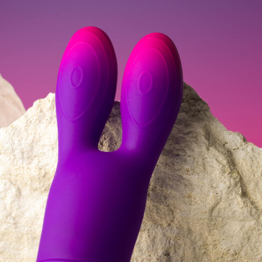 ROCKS- OFF - GLO-GIRL BUNNY VIBRADOR FLEXIBLE MORADO