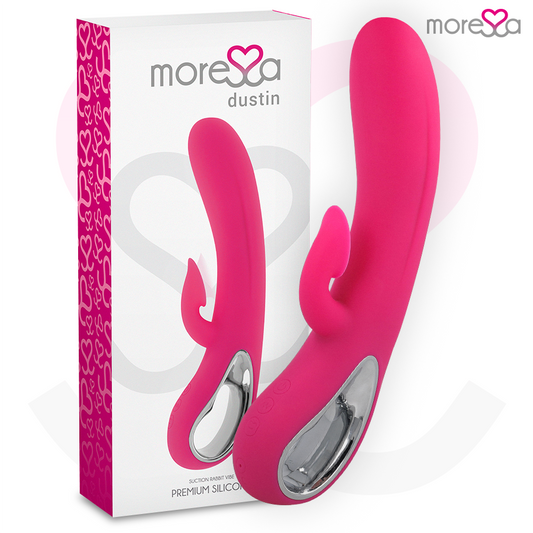 MORESSA - DUSTIN SUCCIONADOR CLITORIAL Y POTENTE VIBRACIÓN PREMIUM SILICONE RECARGABLE