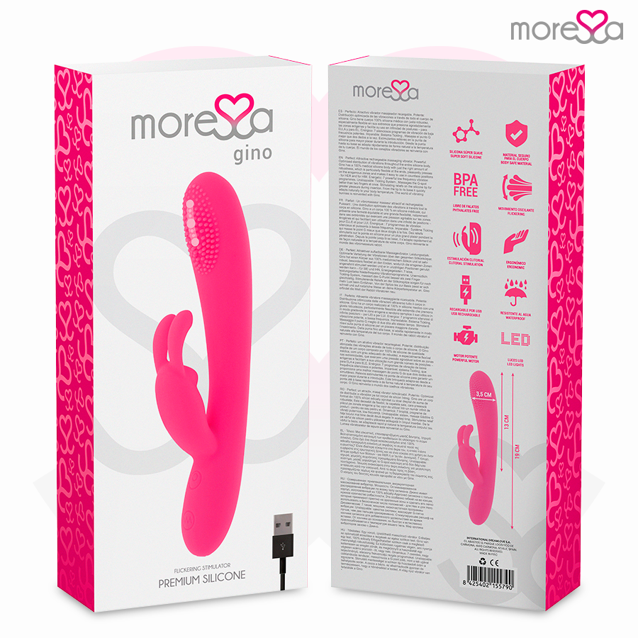 MORESSA - GINO TICKLING VAGINAL PREMIUM SILICONE RECARGABLE