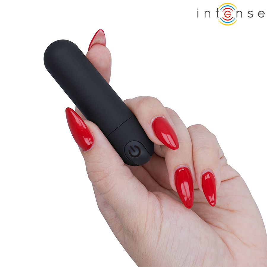 INTENSE - KAREN MINI BALA VIBRADORA 10 MODOS RECARGABLE NEGRO
