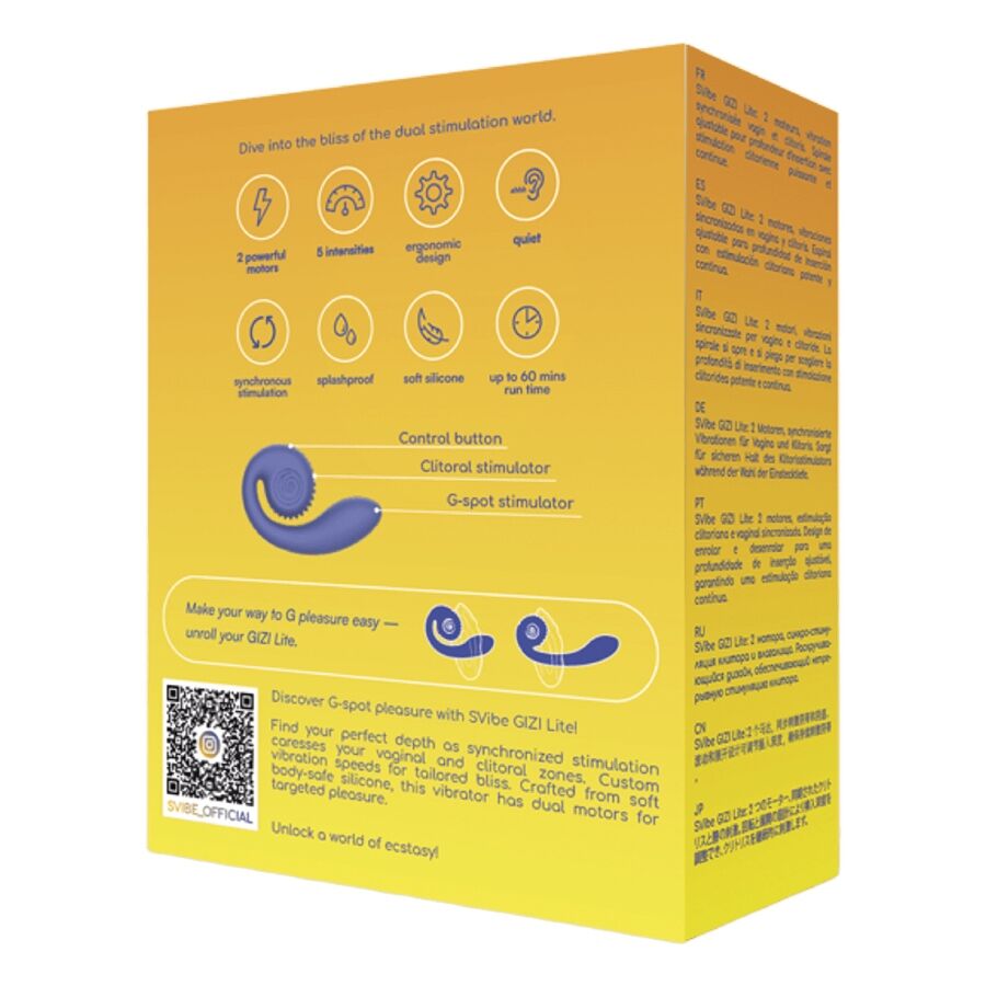 SNAIL VIBE - GIZI LITE VIBRADOR DUAL PUNTO G Y CLÍTORIS MORADO