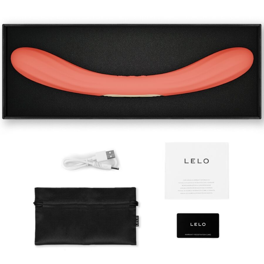 LELO - BOOMERANG VIBRADOR DE DOBLE EXTREMO ROJO CORAL