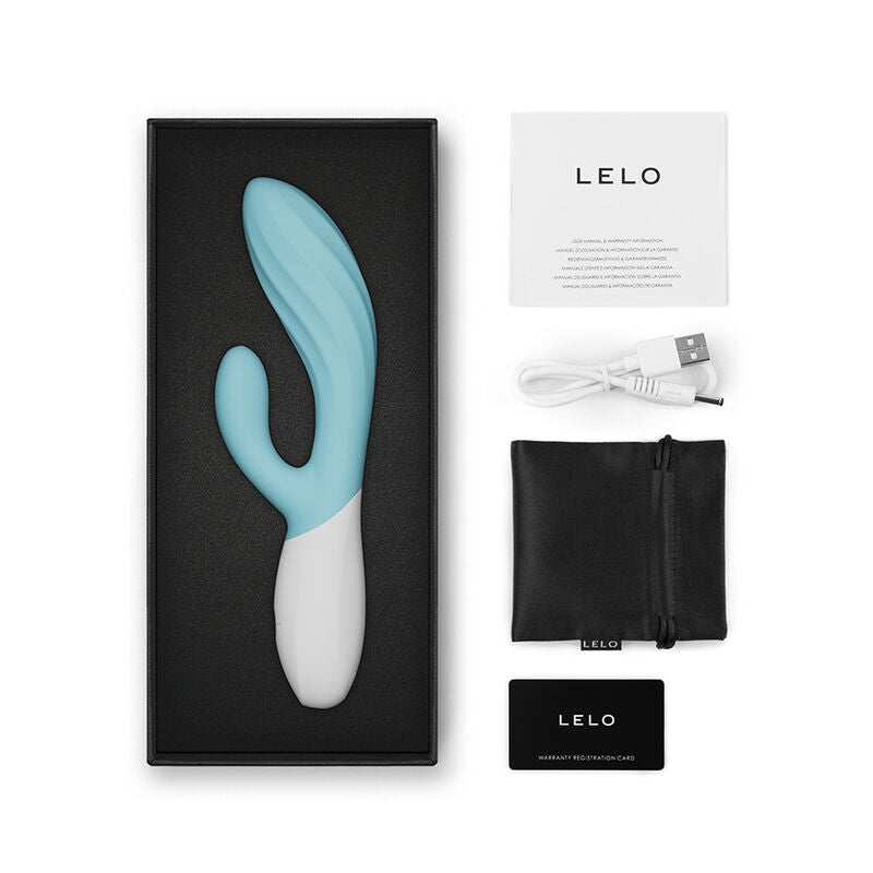 LELO - INA TWIST VIBRADOR RABBIT PUNTO G Y CLÍTORIS TURQUESA