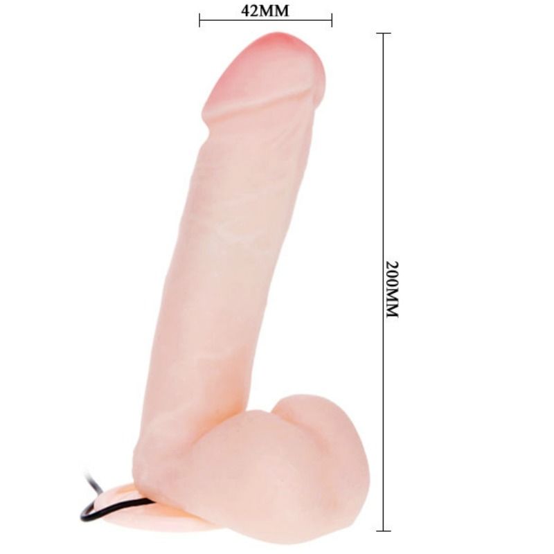 BAILE - DILDO REALÍSTICO CON VIBRACIÓN Y ROTACIÓN 20 CM